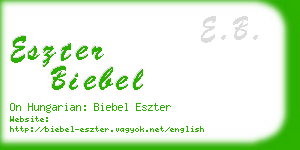 eszter biebel business card